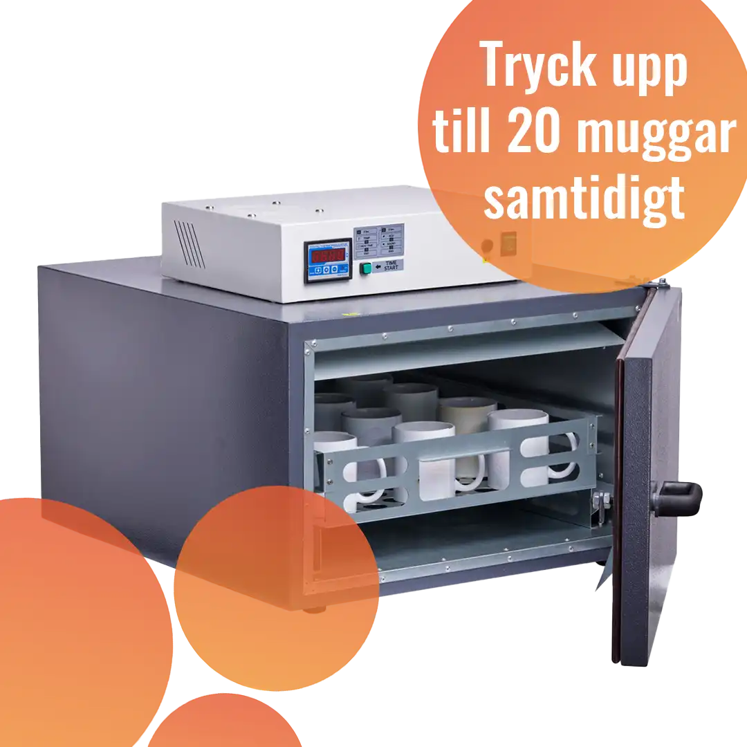 Ugn för tryck på muggar