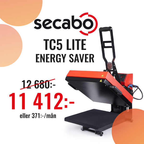 Mässerbjudande 10% rabatt på Secabo TC5 LITE Energy Saver transferpress