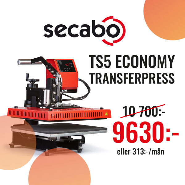 Mässerbjudande 10% rabatt på Secabo TS5 Economy transferpress